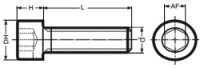 Zylinderschraube ISK 1/4-20 UNC x 1/2 Stahl Alloy verzinkt