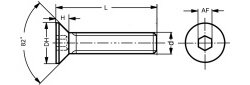 Senkkopfschraube ISK 1/4-20 UNC x 1 1/4 Stahl Alloy verzinkt