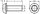 Linsenkopfschraube mit ISK 1/4-20 UNC x 1 Edelstahl A2 (18-8)