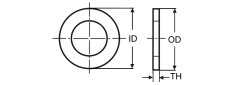 U-Scheibe SAE 1/4 Stahl blank