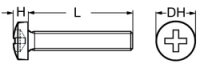 Linsenschraube mit Kreuzschlitz PH 10-24 UNC x 3/4 Stahl...