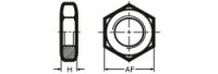 Sechskantmuttern niedrige Form  1/4-20 UNC Edelstahl A2