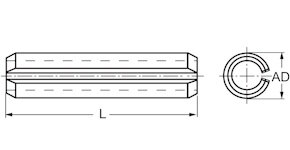 Spannhülse 1/4 x 1 1/8, ASME B18.8.2 Federstahl Blank
